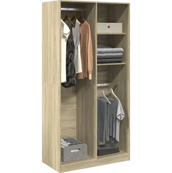 Příborník a kredenc zahrada-XL Šatní skříň dub sonoma 100 x 50 x 200 cm dřevotříska 3307767