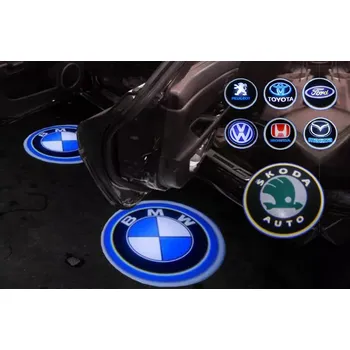 Logo projektor LED projektor loga značky automobilky - 2 ks - Škoda