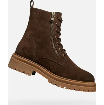 Dámské kozačky Geox Dámské Hnědá dámská kotníková obuv Geox Iridea Hnědá 39 (2940852)