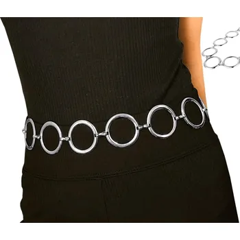 Opasek Camerazar Stříbrný bederní pásek s kovovými řetízkovými očky