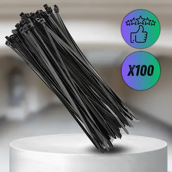 Křeslo Camerazar Nylonové černé stahovací pásky na kabely 200x4.8mm 100 ks