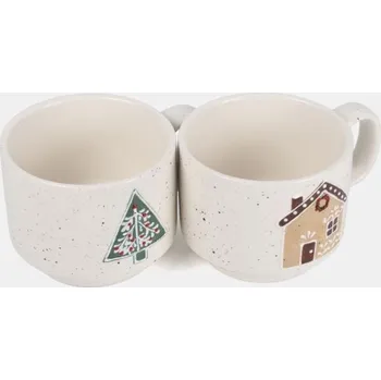 Sinsay - Hrnky s vánočním motivem – 2 kusy - bílá - 084GI-00X - 084GI-00X-ONE