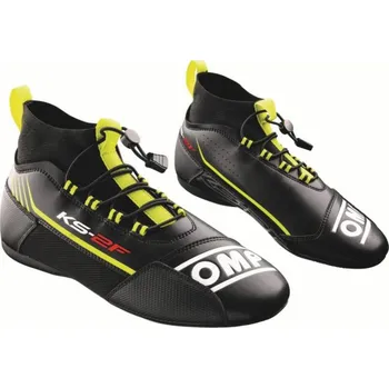 Dámské tenisky OMP Kartingové boty OMP KS-2F black and yellow, size 36
