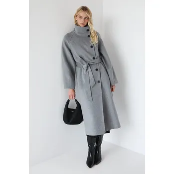 Dámský kabát Vlněný kabát Medicine dámský, šedá barva RW25-KPD702 90X, vel. L