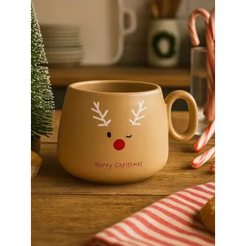 Sinsay - Hrnek s vánočním motivem - béžová - 050GI-08X - 050GI-08X-ONE