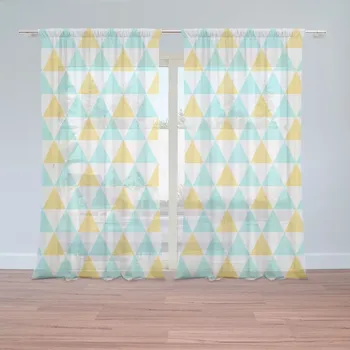 Záclona Sablio Záclony Dvoubarevné trojúhelníky: 2ks 150x250cm