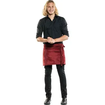 Kuchyňská zástěra Chaud Devant | Gastro zástěra Red Velvet - Red / W80 - L45 cm / W80 - L45 cm / červená