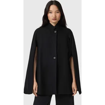 Kabát s příměsí vlny AllSaints W102OD černá 99X, vel. XS