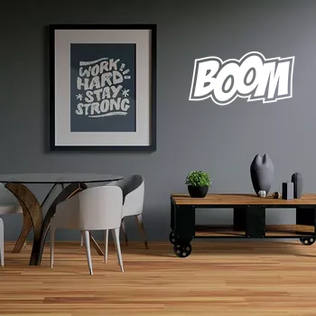 samolepka Sablio Samolepka na zeď: nápis BOOM - 60x30 cm