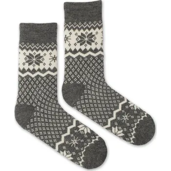 Dámské ponožky Vlněné ponožky Vlnáč Sněhová vločka šedé M (39-42)