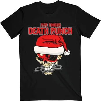 Pánské tričko Five Finger Death Punch Santa Knucklehead Black L Tričko