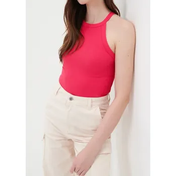 Dámské tričko Sinsay - Bavlněný halter top - fuchsiová - 8954J-43X - 8954J-43X-XS