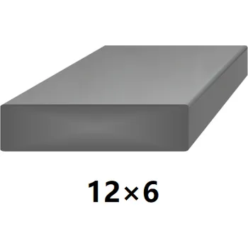 Stavební profil Plochá plná ocelová tyč 12x6 mm (pásovina), bez povrchové úpravy 3 m (J-P12x6-3)