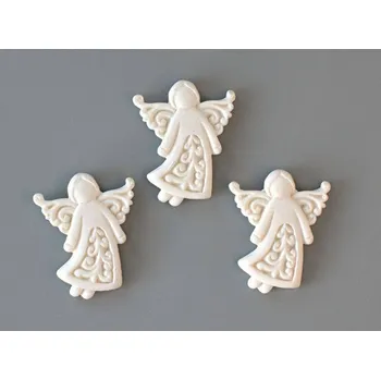 Vánoční dekorace Canea Polsko vánoční ozdoby z umělého kamene andělka bílá