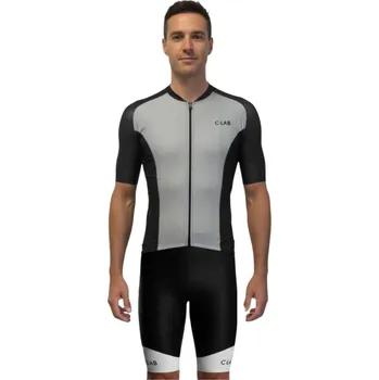 cyklistický dres C-LAB Triatlonová kombinéza XS ČERNÁ|ŠEDÁ