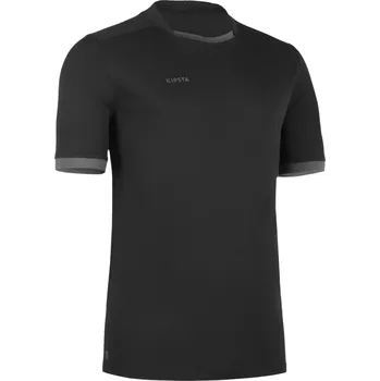 Míčový sport KIPSTA Pánský ragbyový dres R100 černo-šedý XL KAŠTANOVÁ|ČERNÁ|ŠEDÁ