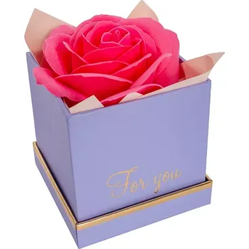 Mýdlo Mydeko Velká Tmavě Růžová Mýdlová Růže | Fialová dárková krabička