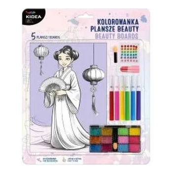 Set školních potřeb Kolorowanka plansze beauty Kidea KIDEA