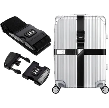 Vybavení pro přežití Camerazar Popruh na zavazadla černý pro zajištění kufru