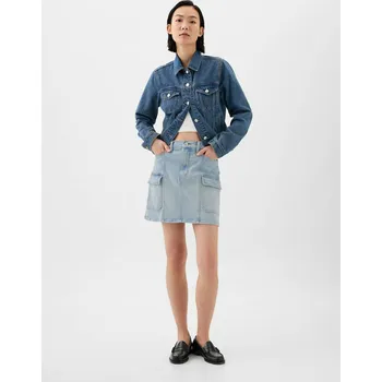 Dámské oblečení GAP Dámské Džínová cargo mini sukně GAP Modrá 24 (2946083)
