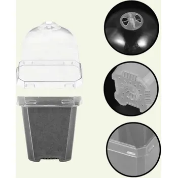 Květináč Květináč s víčkem pro malé rostliny - 7 cm , S víčkem