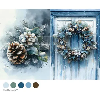 Umělecký papír Redesign - Decoupage Rice A4 - Wreath Of Whispers