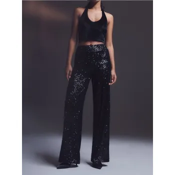 Dámské tričko Sinsay - Top typu halter s velurovým zakončením - černá - 9645A-99X - 9645A-99X-XL