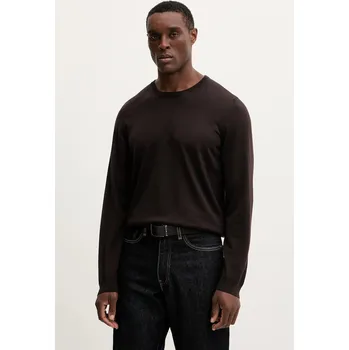 Pánský svetr Vlněný svetr BOSS Leno-P 50468239 hnědá 89X, vel. M