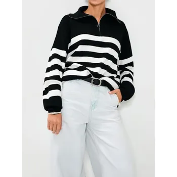 Dámský svetr Sinsay - Pruhovaný svetr - černá - 241GT-99P - 241GT-99P-XS