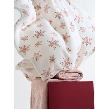 Oblečení a móda Sinsay - Deka s vánočním potiskem - krémová - 499GS-01X - 499GS-01X-ONE