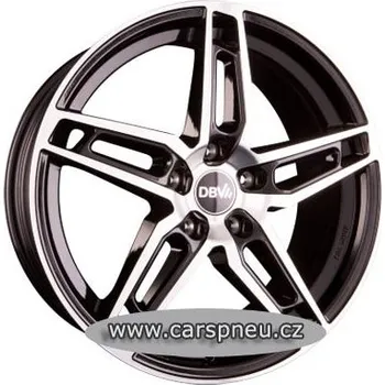 Alu kolo DBV 5DS 005 black poliert - 6,5x16, 5x100, ET38 (DE6HI38BGP)
