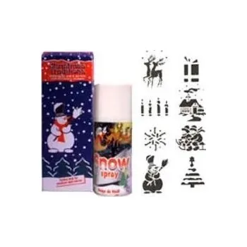 Vánoční dekorace Anděl Přerov Vánoční sníh 150 ml v krabičce+ 8 šablon