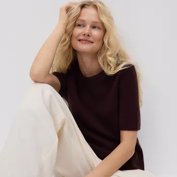 Dámský svetr Reserved - Vlněný svetr - tmavě hnědá - 604FW-89X - 604FW-89X-XS