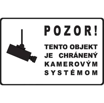 Samolepící etiketa Etikety Info - Objekt chráněn kamerou 200x135 mm