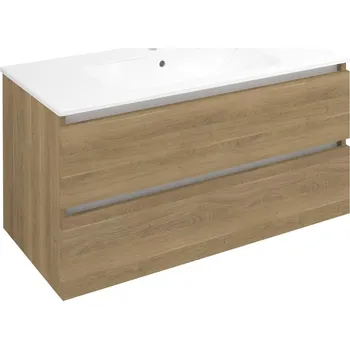 Nábytek Sapho Ezara koupelnová skříňka 99,8 x 52 x 46 cm pod umyvadlo dub cuneo hnědá EZ101-2525