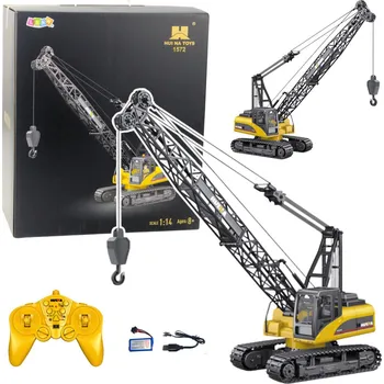 RC model ostatní Hütermann RC pásový jeřáb HUINA 1:14 – kovový dálkově ovládaný stavební jeřáb, 15kanálový.