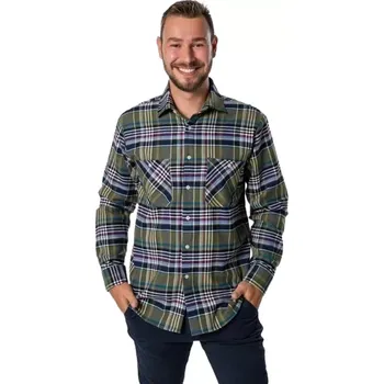 Pánská košile Flanelová pánská košile Luiz Bruno mechová kostka velikost 42