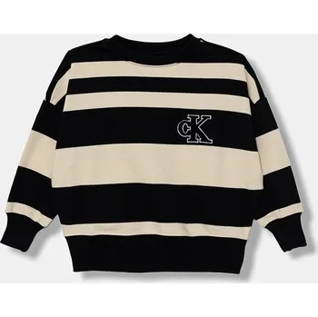 Chlapecké oblečení Dětská bavlněná mikina Calvin Klein Jeans IB0IB02558.104.116.9BYA černá 99X, vel. 116