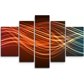 Obraz Sablio Obraz - 5-dílný Abstrakce strip - 125x90 cm