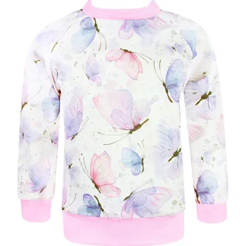 Dívčí mikina V-Mart, Dívčí mikina Fialoví motýlci 98/104