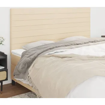 Čelo postele krémové 200x5x118/128 cm látkové IM_3116499