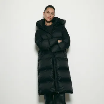 Reserved - Péřová bunda s kapucí - černý - 722HD-99X - 722HD-99X-XXL