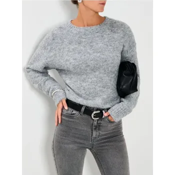 Dámský svetr Sinsay - Svetr s dlouhými rukávy - šedá - 909HK-09M - 909HK-09M-L