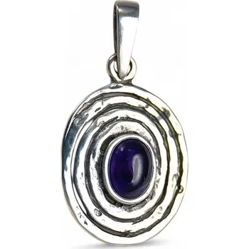 Přívěsek Drakkaria STUDÁNKA, stříbrný přívěsek s ametystem, Ag 925