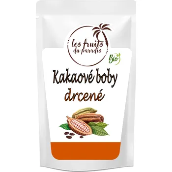 Sušená potravina Kakaové boby drcené RAW BIO 150 g LES FRUITS DU PARADIS