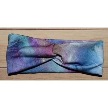 Doplněk pro panenku Čelenka s modrofialovým peřím