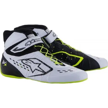 Moto obuv ALPINESTARS Kartingové boty Alpinestars TECH-1 KX V3 (FIA 8877-2022) white and black, size 42,5