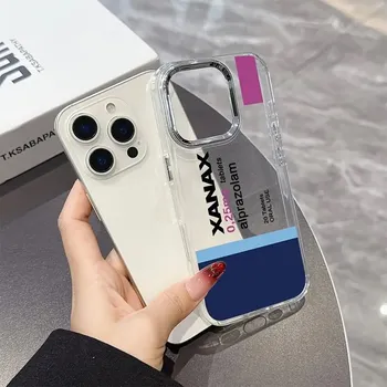 Náhradní kryt pro mobilní telefon iPhone kryt s motivem Xanax průhledný iPhone: iPhone 16 Pro