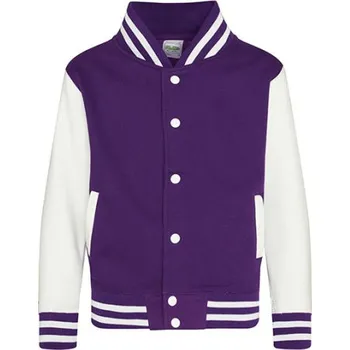 Chlapecké oblečení Just Hoods Dětská mikina JH043J Purple-White 12/13 (XL)