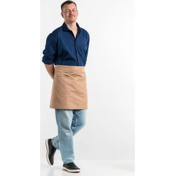 Kuchyňská zástěra Chaud Devant | Kuchařská zástěra 3-Pockets Latte - Brown / W100 - L50 / W100 - L50 / hnědá